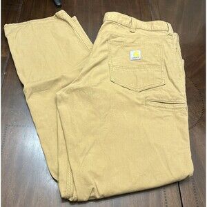 Carhartt Men’s 38X34 Rugged Flex Relaxed Fit Canvas Work Pants BN2517-M Khaki